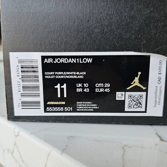 Nike Jordan 1 low court purple - black - Picture 8 of 9